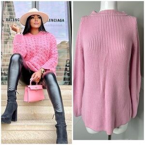 TALBOTS PINK KNIT SWEATER: PRELOVED/ SIZE SMALL